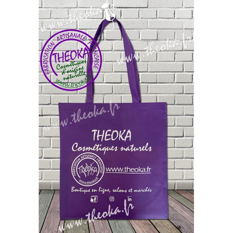 Cabas THEOKA en toile couleur lavande
